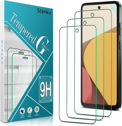 Slanku 3 Pack Tempered Glass Screen Protector for Moto G 5G 2024, Touch Sensitivity, Scratch Resistant, Bubble Free