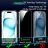 IMBZBK 4 Pack Privacy Screen Protector for iPhone 15, Tempered Glass with Camera Lens Protector, 9H Anti Spy,