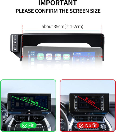 MaserWeller 2021-2024 12.3-Inch 360 Car Phone Holder for Toyota Venza Accessories, Screen Fixed Clip, Rotation Phone