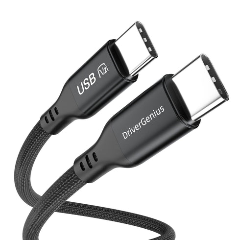 DriverGenius 20Gbps USB-C to C Video Converter Adapter, PD3.0 100W Charging Cable, Compatible with Windows 11, macOS 14