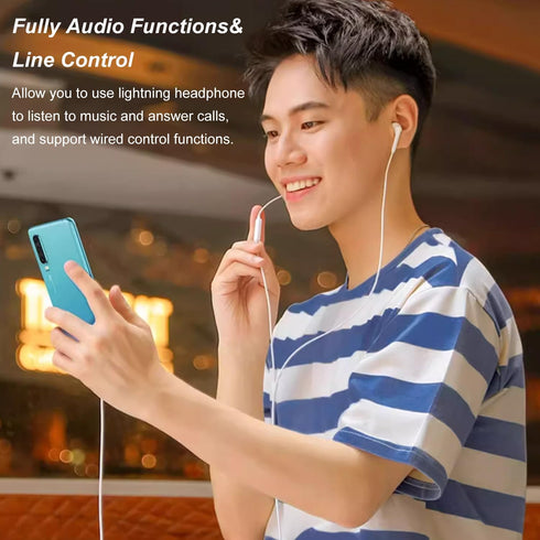 USB-C to Lightning Audio Adapter for iPhone 15/15 Plus/15 Pro/15 Pro Max, iPad Pro/Air, USB Type C Male to Lightning