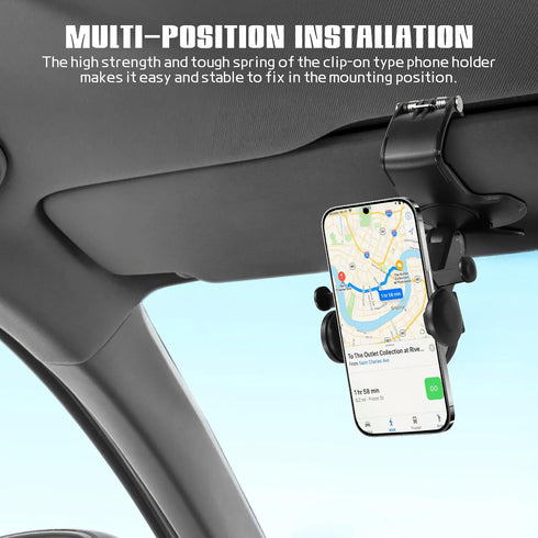 Hovom Phone Holder for Car Vent, Adjustable Car Phone Mount, Auto-Locking Car Air Vent Cell Phone Holder, Stable