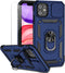 iPhone 11 Case, Navy Blue, Dual Layer, 15 FT Military Grade Drop Protection, Camera Lens Cover, HD Screen Protector,