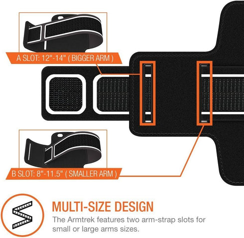 Trianium Armband, Water Resistant Large Cell Phone Armband for iPhone 12 Pro, 12 Mini, Galaxy S20/S10/S10e/S10+