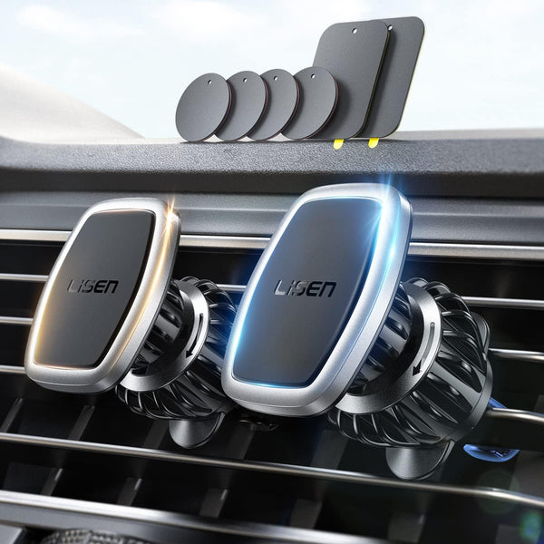 LISEN 2 Pack Magnetic Phone Holder for Your Car - 6 Military Magnets