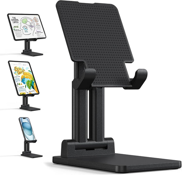 ARZOPA Cell Phone Stand, Adjustable Phone Holder for Desk, Foldable Design, Compatible with iPhone, iPad, Surface Pro