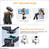 LenTok 360 Flexible Phone Tripod with Zoom Wireless Remote for iPhone Video Recording, Mini Octopus Camera Stand