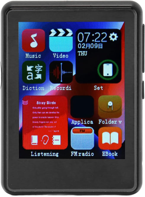 Mp3 Player with Bluetooth, Portable HiFi Sound Digital Music Player, 2.4 HD Full, Mini (4+64GB Memory Card)