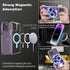 iPhone 13 Clear TPU Case with Purple Owl Pattern, MagSafe Compatible, Magnetic Wireless Charging, 6.1 inch.