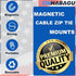 1-Second (6 Magnet Zip Tie Mount Magnetic Zip Ties Mount Holder Strong Magnetic Snap Installation Heavy-Duty Waterproof