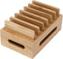 Bamboo Charging Station Rack for Multiple Devices, Universal Docking Station USB Multi-Charger Organizer Compatible