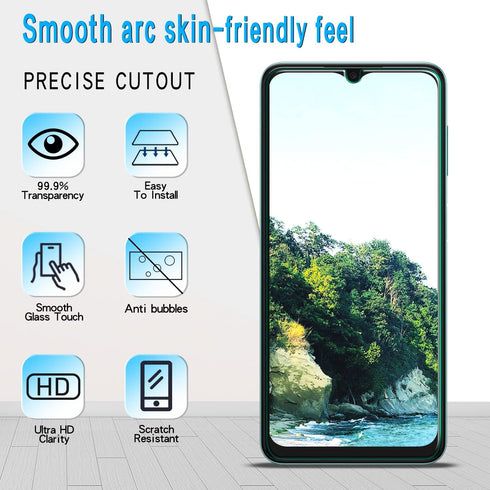 Slanku Tempered Glass Screen Protector for Samsung Galaxy A13 5G - 3 Pack, Anti-Scratch, Bubbles Free, Easy Install