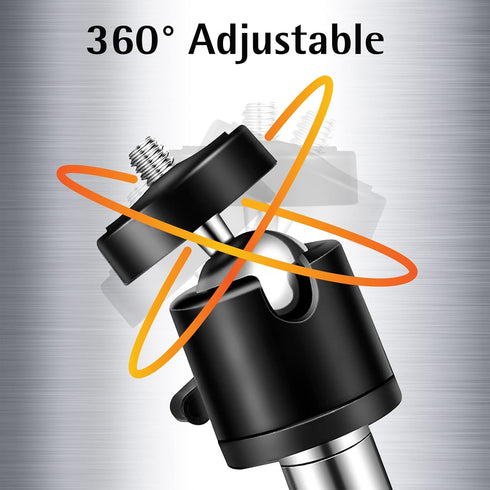 Game & Trail Camera Mount, Thickened Collapsible Multifunctional Stainless Steel Bracket, 360° Adjustable Universal Screw Connection 1/4''-20 (6mm), for Hunting Cameras, Solar Panels, etc.