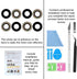 2PCS ASDAWN Rear Camera Lens Glass Replacement for iPhone 14 and 14 Plus, with Adhesive + Repair Tool Kit