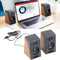 USB Wired Speakers, HiFi Clear Sound Quality Deep Bass Computer Speakers, Wooden Color for TVs and Laptops