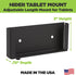 HIDEit Mounts Uni-T Universal Tablet Wall Mount, Adjustable Black Steel Mount for iPad and Samsung Tablets
