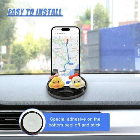Deaelf 360 Car Phone Holder Mount, Rotatable Car Dashboard Cell Phone Stand, Safe Driving Navigation Cradle, Universal