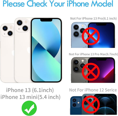 Xfilm Bling Diamond iPhone 13/13 Mini, HD Clear Tempered Glass Camera Lens Protection Cover, Scratch Proof