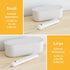 D-Line Cable Management Box, Power Strip Holder & Desk Cord Organizer, Small White Cover for Office Cords