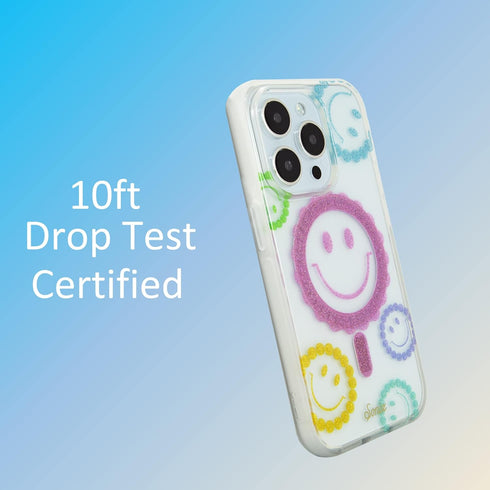 Sonix Case for iPhone 14 Pro Max | Compatible with MagSafe | 10ft Drop Tested | Glitter Smiley