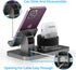 180° Rotation Phone Charger Stand Holder, 3in1 Charger Dock for Apple iWatch/AirPods/iPad and Most Smartphones (Gray)