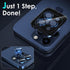 YWXTW Tempered Glass Camera Lens Protector for iPhone 15 Pro/Pro Max, Blue Titanium, Easy 1-Step Installation, Case