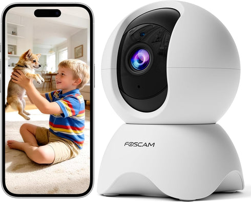 FOSCAM 3K Security Camera Indoor, 360 PTZ Baby & Pet Monitoring for Home
