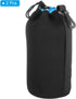 PATIKIL Camera Lens Bag, 2 Pcs 3.9" IDx9.8 H Drawstring Pouch with Thick Protective Neoprene for DSLR Lens