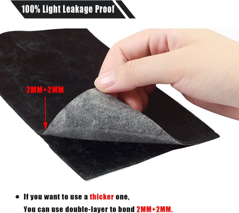 Light Leak Proof Sponge Baffle, Self Adhesive Flannel 100x200x2mm, Camera Panorama Film Repair Kit