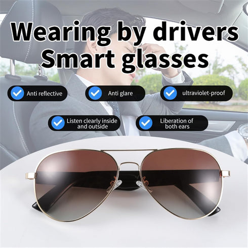 Smart Bluetooth Audio Sunglasses with Fast Charging