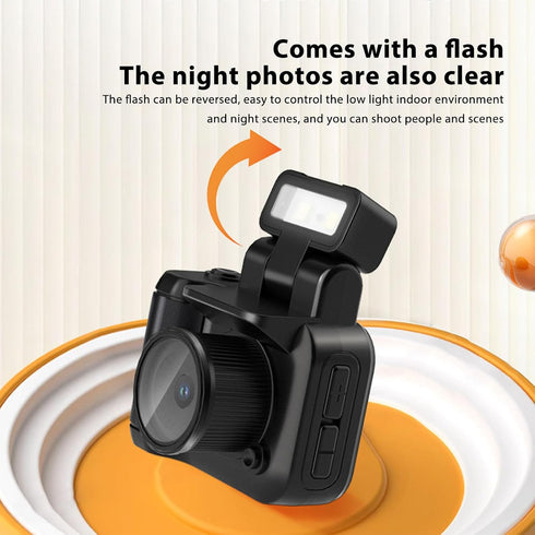 1080P 1.44in Sanpyl Small DV Camera, HD Thumb Video Recorder Mini DVR Camcorder with Screen, Charging Case, Supports