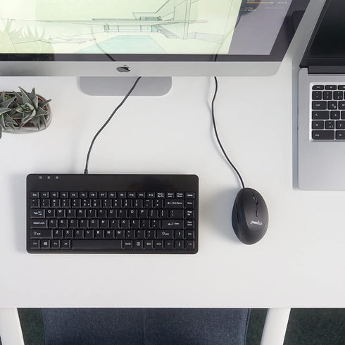 Perixx PERIMICE-519 Wired Ergonomic Vertical Mouse, Portable Small Design, Right Handed, 105x67x58 mm, Black