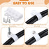 Hicarer 100 Pack R-type Clip Cable Fastener Wire Clamp, Nylon Screw Mounting Electrical Grip Clips with 100 Screws