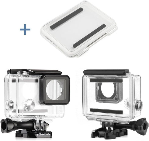 SOONSUN Standard Waterproof Case Dive Housing for GoPro Hero 4 Black, Hero 4 Silver, Hero 3+, Hero 3 Cameras with