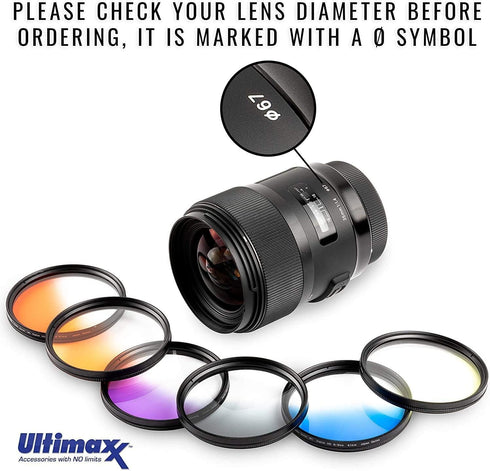 Ultimaxx 58MM Complete Lens Filter Accessory Kit - Designed for Canon EOS 9000D, 800D, 760D, 750D, 700D