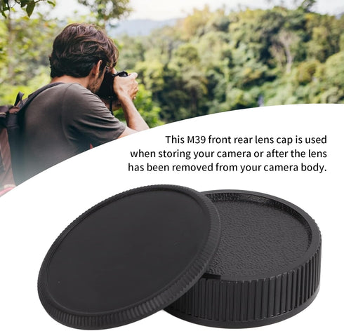 YYOYY 3 Pairs Rear Lens Cover and Camera Body Front - M39 Front Rear Lens, Dust Proof and Scratch Proof