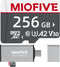 Miofive Memory Card, Ultimate Micro SD Card with USB 3.0 Type-C Reader, 170MB/s, C10, U3, A2, V30, 256GB
