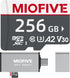 Miofive Memory Card, Ultimate Micro SD Card with USB 3.0 Type-C Reader, 170MB/s, C10, U3, A2, V30, 256GB