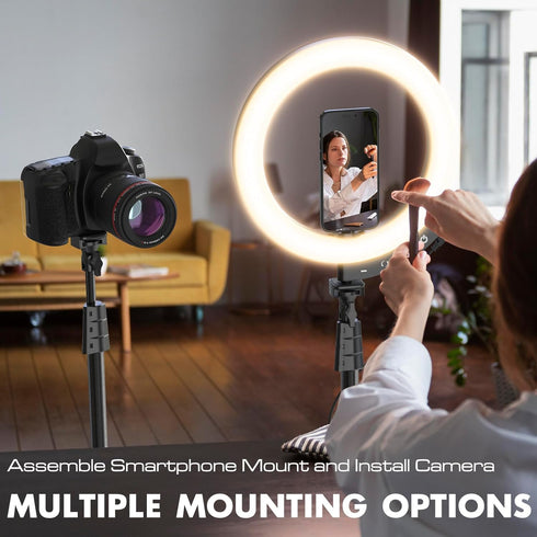 UBeesize Upgraded 12'' Ring Light with 62'' Tripod Stand and Magnetic Phone Holder, LED Selfie Ring Light for iPhone