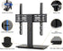 FITUEYES 27-55 inch Universal TV Mount Stand Table Top TV Stand for TVS Height Adjustable TV Stand Mount, Glass Base