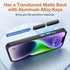 iPhone 14 Case, Shockproof iPhone 13 Case, Military Grade Protection, Slim Translucent Hard Back, 6.1'', Frosted Black