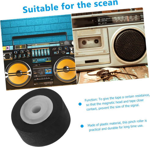 6Pcs Pinch Cassette Tape Roller Roller Replacement for Player Tape Deck Pulley Accessories for Recorder Repair