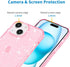 JJGoo Glitter Clear Transparent Soft TPU Case for iPhone 15, Anti-Scratch Shockproof Protective Phone Bumper, Slim