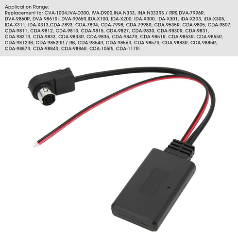 Yctze Bluetooth AUX Cable Adapter, Wireless Module Audio Aux Adapter Replacement for Alpine KCA-121B AI-NET