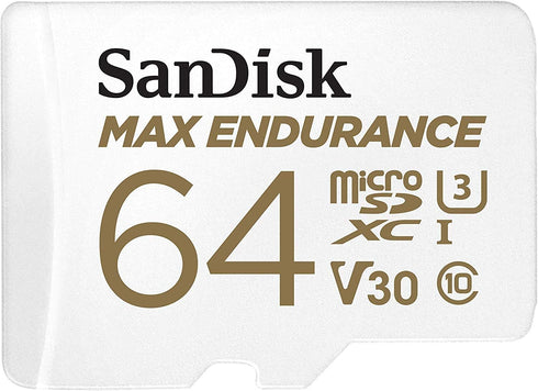 SanDisk MAX Endurance 64GB TF Card MicroSDXC (2 Pack) for Dash Cams & Home Security with Card Reader Bundle