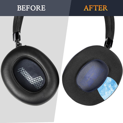 SOULWIT Cooling Gel Replacement Ear Pads for JBL E65, Live 650, Live 660 Over-Ear Headphones, Earpads Cushions with