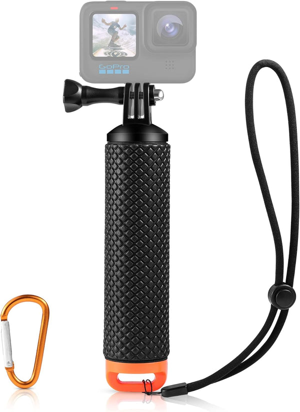 Floating Hand Grip Waterproof Pole Mount for GoPro Hero 9/8/7/6/5/4/3/2/1, Handle Mount for DJI Osmo Action Cameras