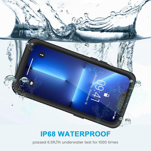 Lanhiem IP68 Waterproof Dustproof Shockproof Case for iPhone 13 Pro Max, Full Body Protective Cover with Screen