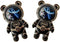 2Pcs Black Cute Phone Stand Holder, Adjustable Astronaut Phone Holder with 3D Moving Star Sequins, Gift for Women