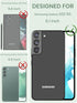Dretal for Samsung Galaxy S22 5G Case Floral, Military Grade Drop Tested Hard Back & Soft Edge Slim Flower Women Girls Phone Protective Cover + Tempered Glass Screen Protector for Galaxy S22 (Green)